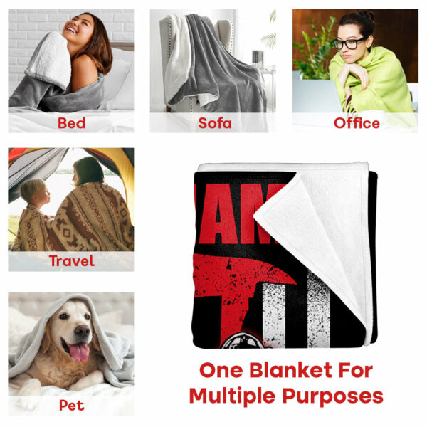 Personalized Name Blanket Firefighter Blanket American Flag Blanket Gift For Firefighter H2511 - Image 5