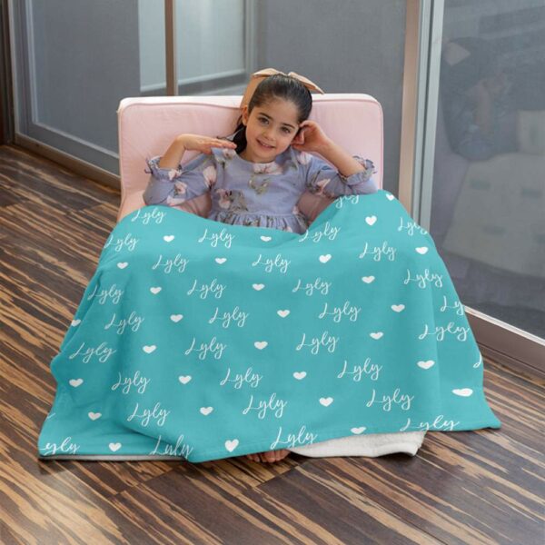Personalized Name Blanket for Your Daughter, Customized Name Baby Blankets for Girls, Baby Name Blanket, Baby Blanket With Name - Image 4