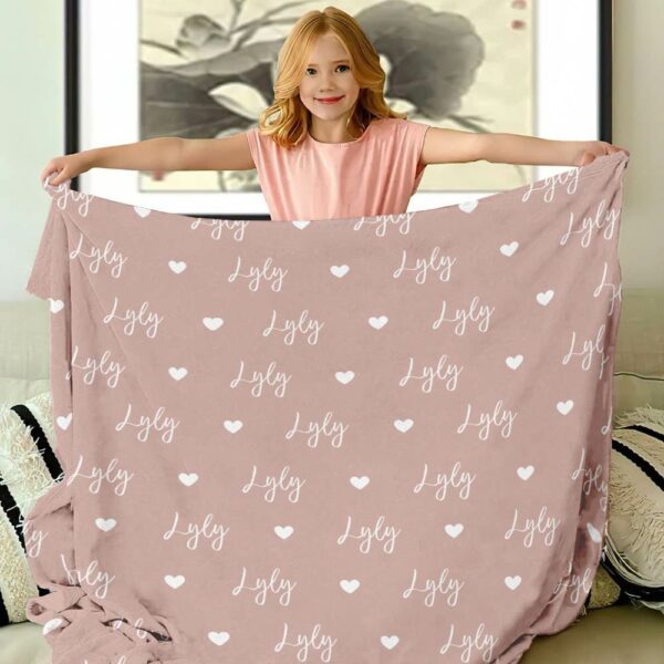Personalized Name Blanket for Your Daughter, Customized Name Baby Blankets for Girls, Baby Name Blanket, Baby Blanket With Name - Image 3