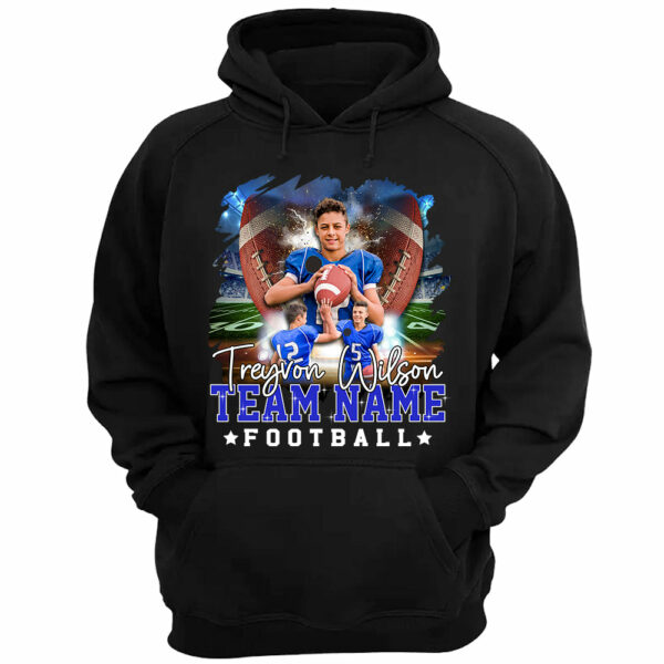 Personalized Name Number School Name Team Name American Football Player Shirt For Football Lover Football Son Mom K1702 - Image 3