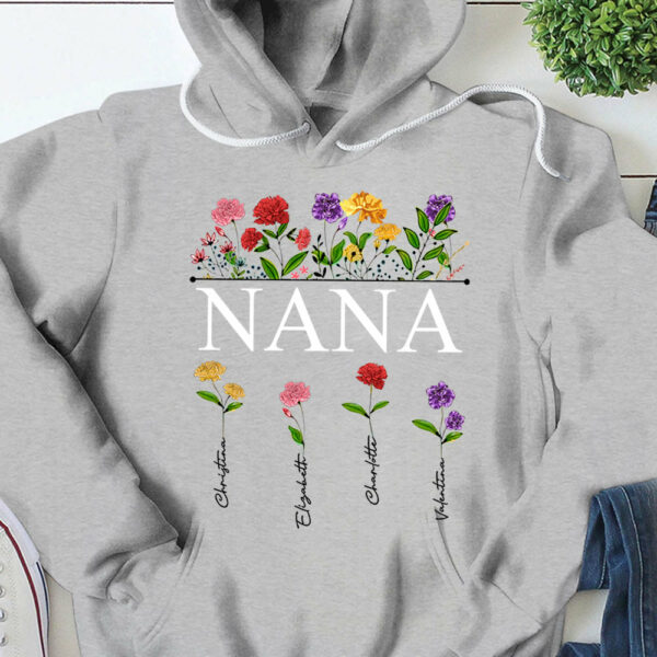 Personalized Nana Carnation Garden Shirt For Grandma - Image 10