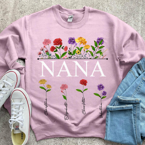 Personalized Nana Carnation Garden Shirt For Grandma - Image 8