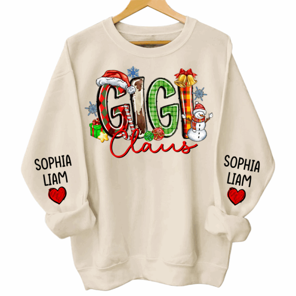 Personalized Nana Claus Sweatshirt Christmas Gift For Grandmas - Image 4