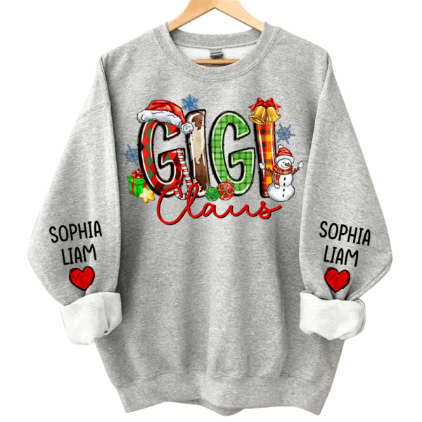 Personalized Nana Claus Sweatshirt Christmas Gift For Grandmas - Image 6