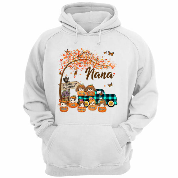 Personalized Nana's Little Pumpkins Autumn Truck Shirts With Grandkids Names For Grandmas - Image 4
