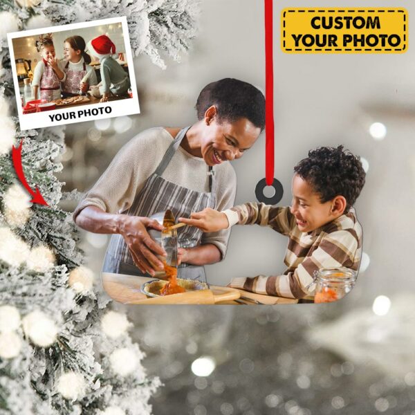 Personalized Ornament For Baking Lover - Family Baking Togetger - Custom Photo Ornament - Image 3
