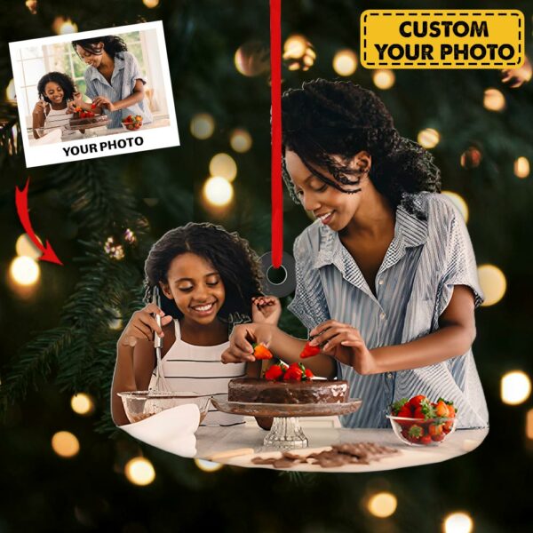 Personalized Ornament For Baking Lover - Family Baking Togetger - Custom Photo Ornament - Image 6