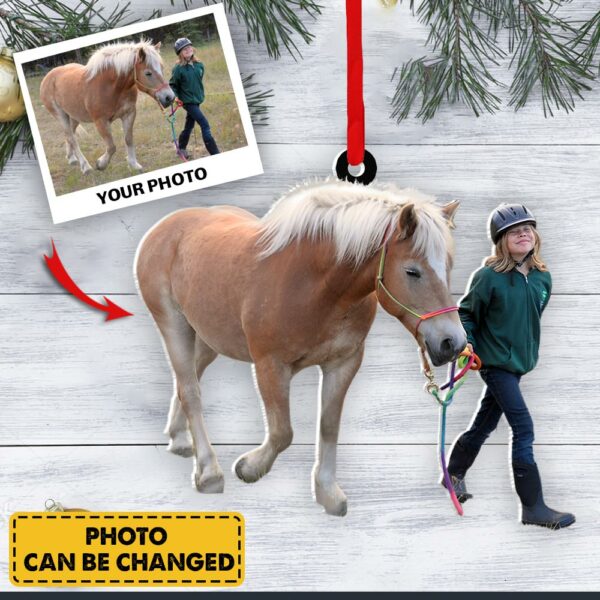 Personalized Ornament For Horse Lover Gift For People Who Love Riding Horse - Custom Photo - Image 2