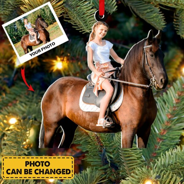 Personalized Ornament For Horse Lover Gift For People Who Love Riding Horse - Custom Photo - Image 8