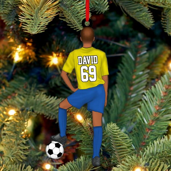 Personalized Ornament Gift For Soccer Player - Custom Gifts For Soccer Lovers - Woman And Man Soccer Player Christmas Ornament - Image 3