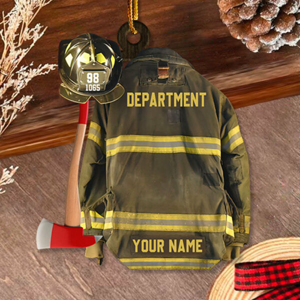 Personalized Ornament Gifts For Firefighter - Custom Ornaments Gift For Fireman - Proud Firefighter American Ornament