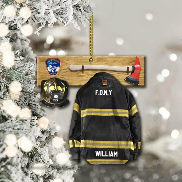 Personalized Ornament Gifts For Firefighter Armor And Name Can Be Changed - Image 3