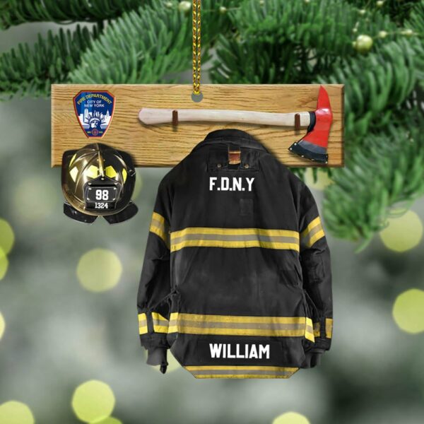Personalized Ornament Gifts For Firefighter Armor And Name Can Be Changed - Image 4