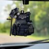 Personalized Ornament Gifts For Police - Custom Ornaments Gift For Policeman - Proud Police American Car Ornament