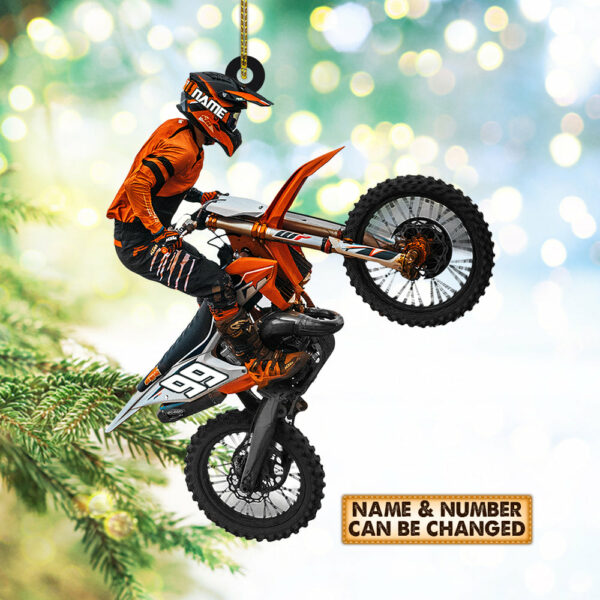 Personalized Ornament Motocross Biker - Custom Acrylic Ornament Printed Two Sides With The Same Design - Image 7