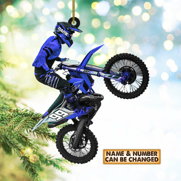 Personalized Ornament Motocross Biker - Custom Acrylic Ornament Printed Two Sides With The Same Design - Image 6