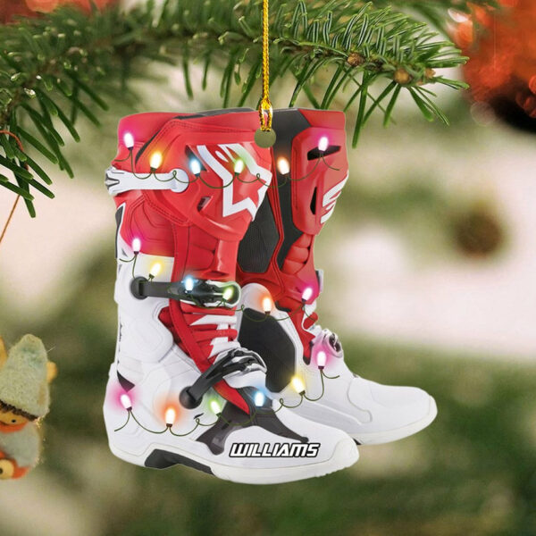 Personalized Ornament Motocross Boots Custom Shaped Ornament, Made By Acrylic And The 2 Sides Are The Same H2511 - Image 4