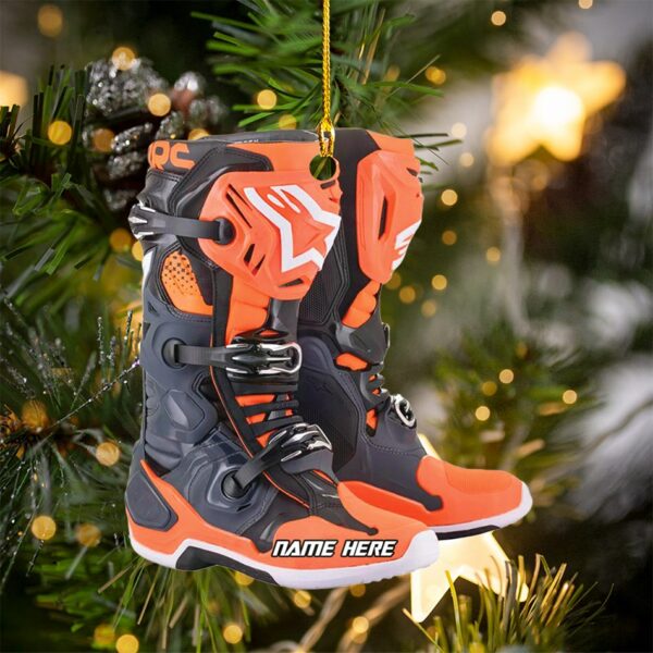 Personalized Ornament Motocross Boots Custom Shaped Ornament, Made By Acrylic And The 2 Sides Are The Same H2511 - Image 3