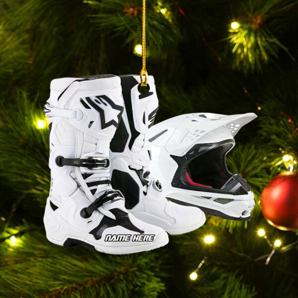 Personalized Ornament Motocross Boots Hemlet Custom Shaped Ornament, Made By Acrylic And The 2 Sides Are The Same H2511 - Image 6