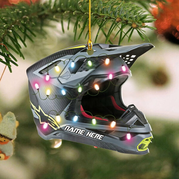 Personalized Ornament Motocross Hemlet Custom Shaped Ornament, Made By Acrylic And The 2 Sides Are The Same H2511 - Image 4