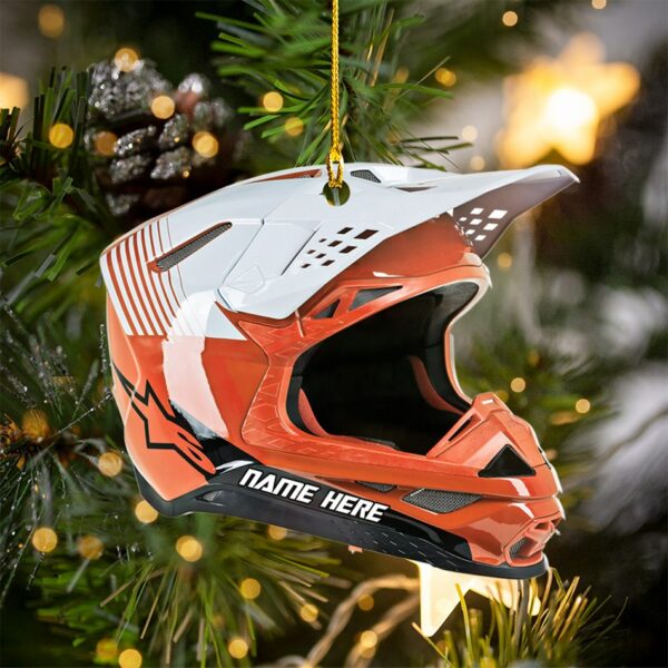 Personalized Ornament Motocross Hemlet Custom Shaped Ornament, Made By Acrylic And The 2 Sides Are The Same H2511 - Image 3