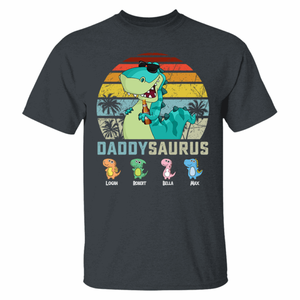 Personalized Papasaurus Shirt, Custom Dad Shirt with Kids Name, Father's Day Gift- M2204 - Image 8
