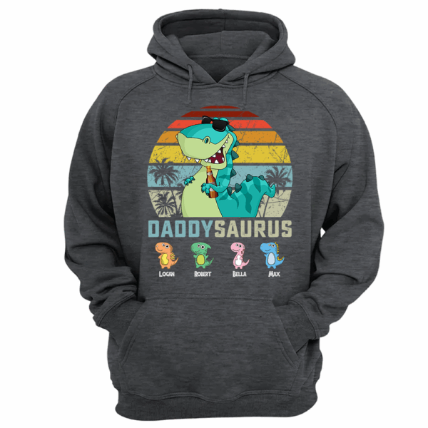 Personalized Papasaurus Shirt, Custom Dad Shirt with Kids Name, Father's Day Gift- M2204 - Image 10