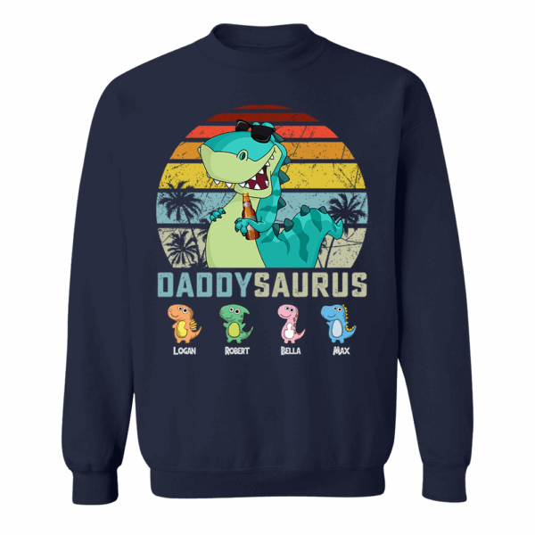 Personalized Papasaurus Shirt, Custom Dad Shirt with Kids Name, Father's Day Gift- M2204 - Image 12