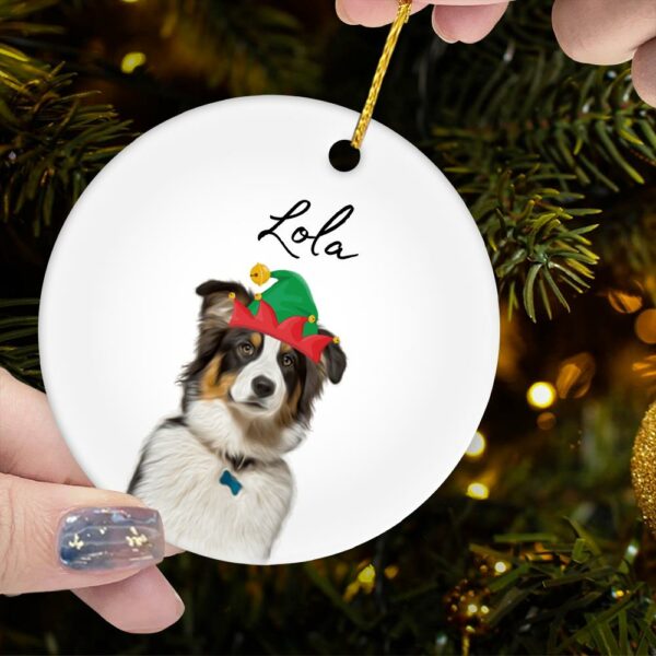 Personalized Pet Ornament Using Pet's Photo + Name - Custom Ornament Christmas Dog Ornament Personalized Dog Ornament Custom Dog - Image 4