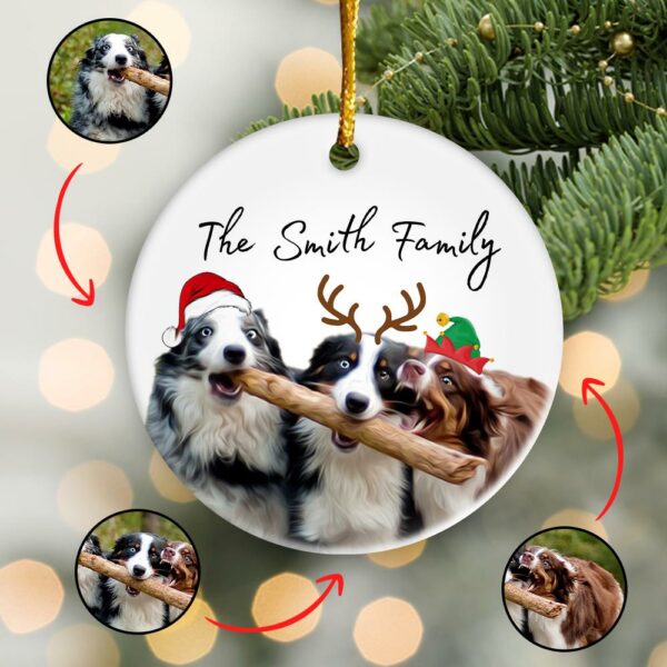 Personalized Pet Ornament Using Pet's Photo + Name - Custom Ornament Christmas Dog Ornament Personalized Dog Ornament Custom Dog - Image 3