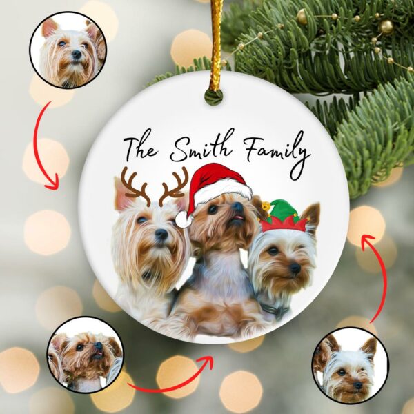Personalized Pet Ornament Using Pet's Photo + Name - Custom Ornament Christmas Dog Ornament Personalized Dog Ornament Custom Dog - Image 4