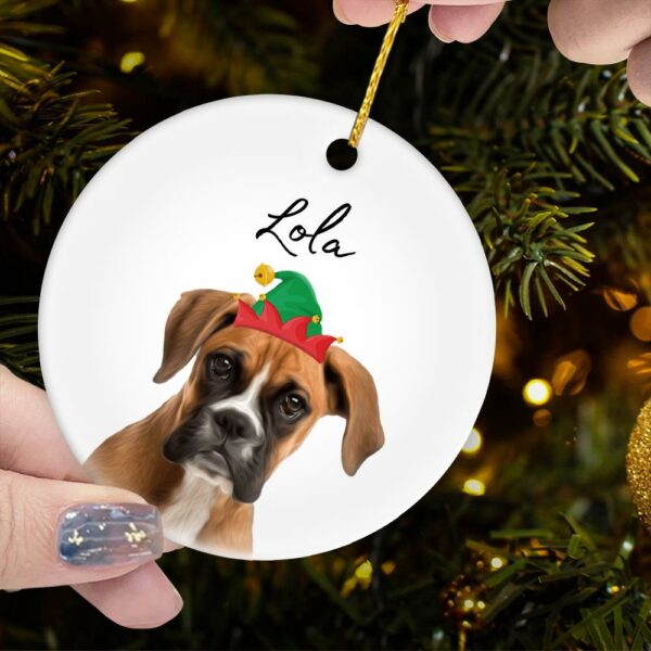 Personalized Pet Ornament Using Pet's Photo + Name - Custom Ornament Christmas Dog Ornament Personalized Dog Ornament Custom Dog vr3 - Image 4