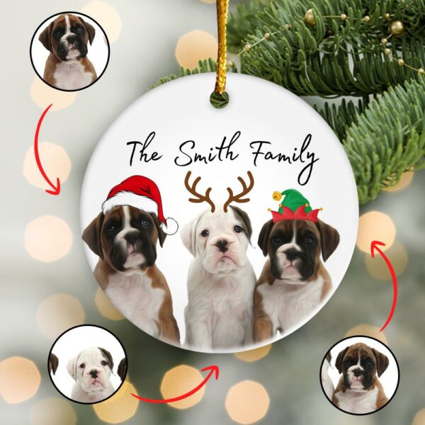 Personalized Pet Ornament Using Pet's Photo + Name - Custom Ornament Christmas Dog Ornament Personalized Dog Ornament Custom Dog vr3 - Image 3