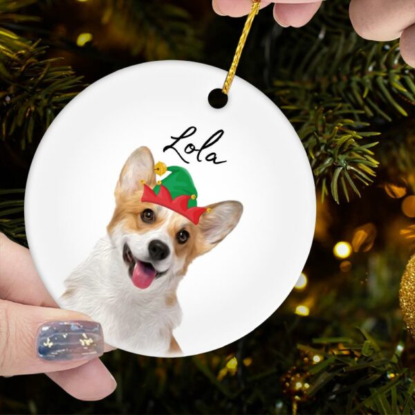 Personalized Pet Ornament Using Pet's Photo + Name - Custom Ornament Christmas Dog Ornament Personalized Dog Ornament Custom Dog vr5 - Image 4