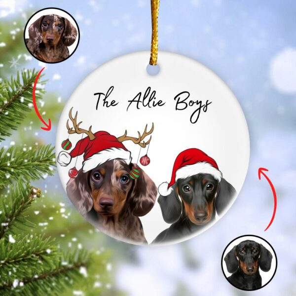Personalized Pet Ornament Using Pet's Photo + Name - Custom Ornament Christmas Dog Ornament Personalized Dog Ornament Custom Dog vr6 - Image 2