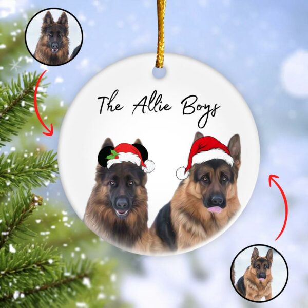 Personalized Pet Ornament Using Pet's Photo + Name - Custom Ornament Christmas Dog Ornament Personalized Dog Ornament Custom Dog vr7 - Image 2