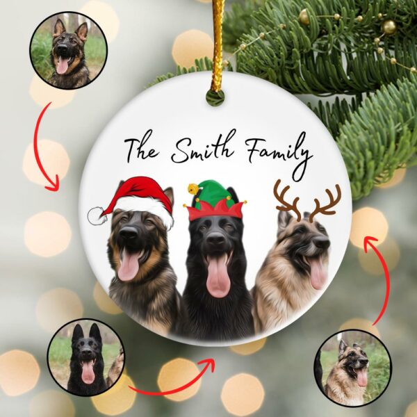 Personalized Pet Ornament Using Pet's Photo + Name - Custom Ornament Christmas Dog Ornament Personalized Dog Ornament Custom Dog vr7 - Image 3