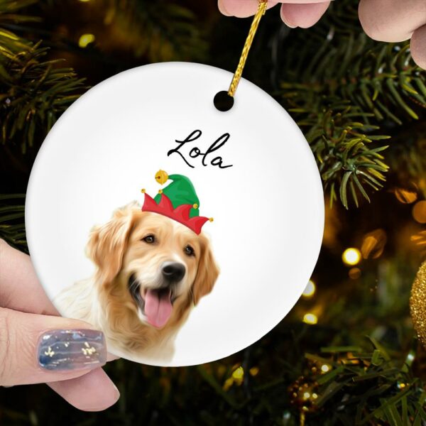 Personalized Pet Ornament Using Pet's Photo + Name - Custom Ornament Christmas Dog Ornament Personalized Dog Ornament Custom Dog vr8 - Image 4