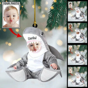 Personalized Photo Baby Christmas Ornament - Custom Gift For New Baby First Christmas Ornament