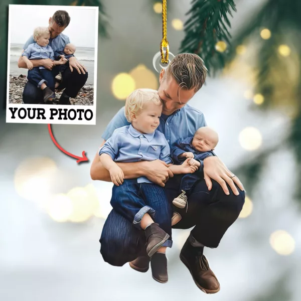 Personalized Photo Baby's First Christmas Ornament - Custom Photo Ornament Gift For Family - Image 2