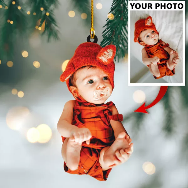 Personalized Photo Baby's First Christmas Ornament - Custom Photo Ornament Gift For Family - Image 3