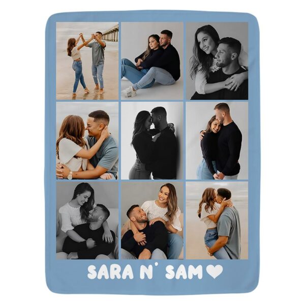 Personalized Photo Blanket, Photo Blanket with Text, Personalized Gift, Memorial Blanket, Anniversary Gift, Couples Gift, Gift for Her - Image 4