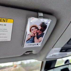 Personalized Photo Car Visor Clip - Custom Sun Visor Decoration for Car, Couples Gift, Wallet Photo Holder, Unique Car Accessories