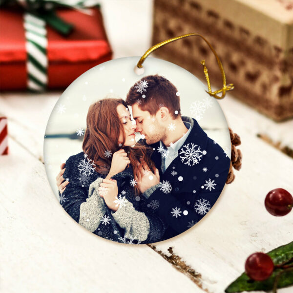 Personalized Photo Christmas Ornament - Snowflakes - Image 7