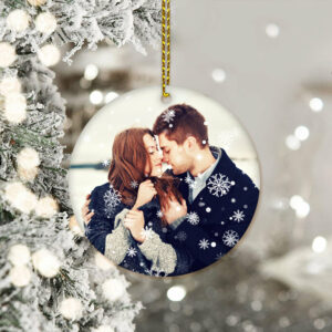 Personalized Photo Christmas Ornament - Snowflakes