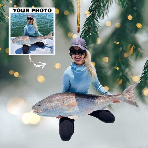 Personalized Photo Fishing Master Ornament Gift For Fishing Lovers - Custom Upload Photo Fisherman - Image 4