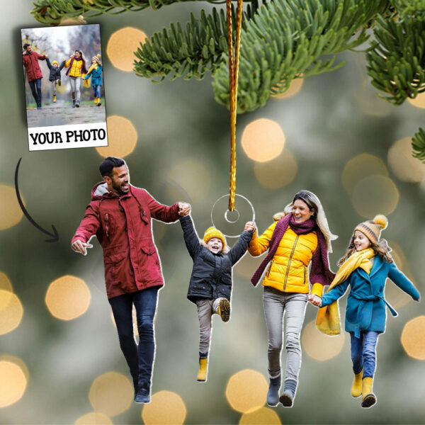 Personalized Photo Ornament Acrylic - Christmas, Birthday Gift For Family Members, Mom, Dad, Brothers Customized Your Photo Ornament - Image 3
