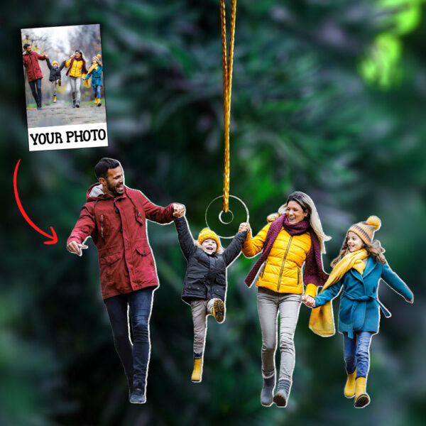 Personalized Photo Ornament Acrylic - Christmas, Birthday Gift For Family Members, Mom, Dad, Brothers Customized Your Photo Ornament - Image 4