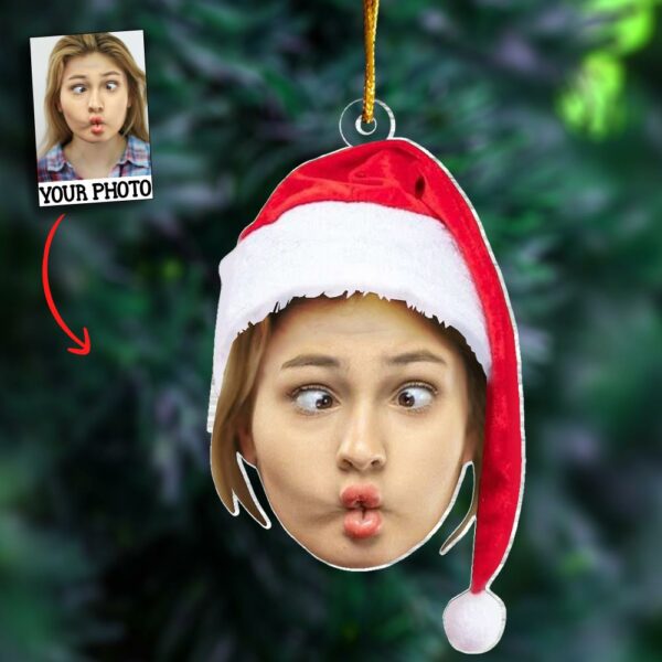 Personalized Photo Ornament, Funny Christmas Ornament, Custom Face Picture Ornament, Acrylic Pet Ornament, Christmas Decor, Holiday Gifts - Image 3