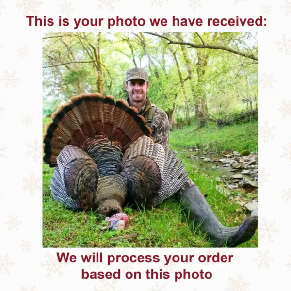 Personalized Photo Wildlife Hunting Turkey Ornament - Hunting Christmas Ornaments Gift For Hunter - Personalized Hunting Christmas Ornaments Gift For Hunting Lovers - Image 3